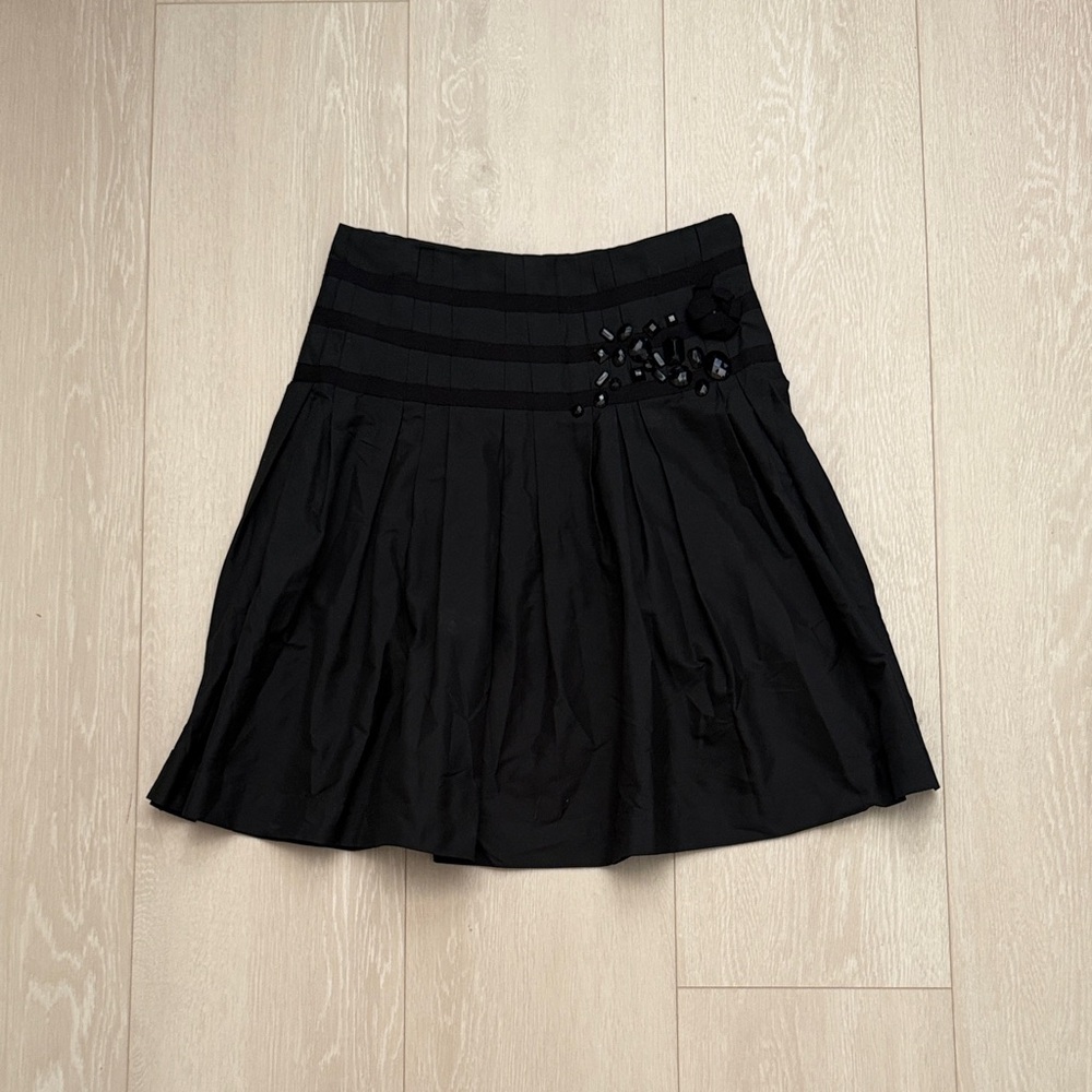 ✨ Robert Rodriguez Elegant Black A-Line Skirt